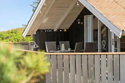 a deck with two laptops on top of a house at 528-Thisted-Tunvej-28 in Thisted
