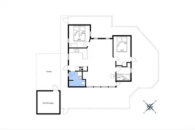 a floor plan of a house at 705-Thisted-Klitrosevej-22 in Thisted