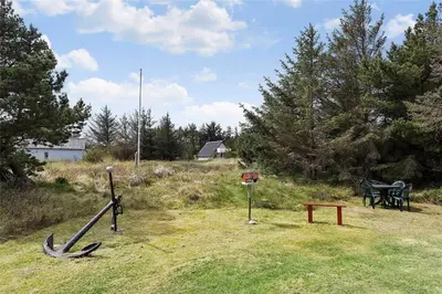 a park with a bench and a picnic table and a pipe at 630-Thisted-Kristinesvej-40 in Thisted