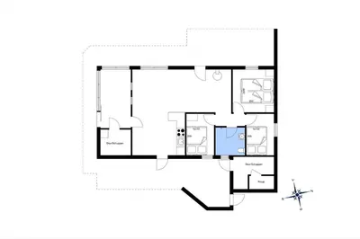 a drawing of a floor plan of a house at 160-Thisted-Bredkaervej-33 in Thisted