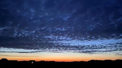a sunset with clouds in the sky at 302-Snedsted-Klitfogedvej-7 in Snedsted