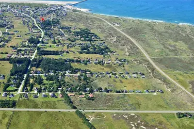 an aerial view of an island with a group of animals at 362-Thisted-Ostersvej-1 in Thisted