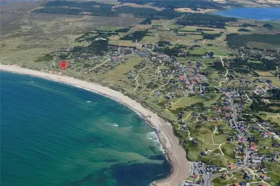 an aerial view of a town next to the beach at 915-Thisted-P-Bolesens-Vej-11 in Torsted