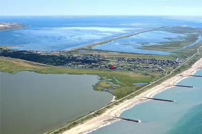 an aerial view of an island in the water at 211-Vestervig-Rylevej-1 in Vestervig