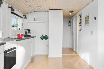 a kitchen with white walls and a ceiling at 305-Thisted-Fiskervej-35 in Thisted