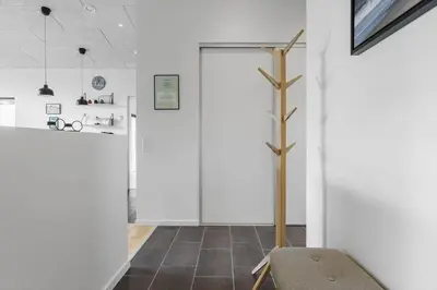 a room with white walls and a white door at 105-Thisted-Gronkaervej-19-B in Thisted