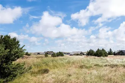 a field of tall grass with houses in the background at 715-Thisted-Tunvej-22 in Thisted