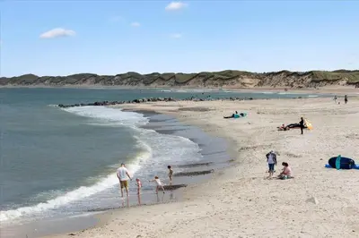 a group of people on a beach near the water at 170-Thisted-Sotungevej-2 in Thisted