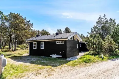 a black tiny house on a dirt road at 286-Thisted-Blamunkevej-49 in Thisted