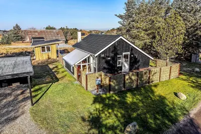 an aerial view of a house with a yard at 1312-Thisted-Kristinesvej-38 in Thisted