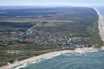 an aerial view of a town next to the ocean at 790-Thisted-Nordsovej-90 in Thisted