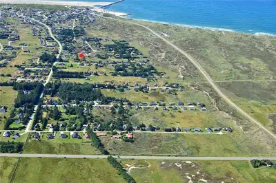 an aerial view of an island with a group of people at 772-Thisted-Hummervej-6 in Thisted