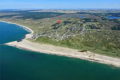 an aerial view of a small island in the ocean at 685-Thisted-Pighvarvej-28 in Thisted
