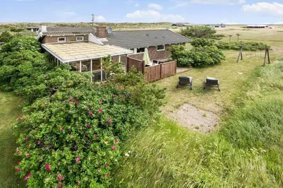 a house in the middle of a field with flowers at 685-Thisted-Pighvarvej-28 in Thisted