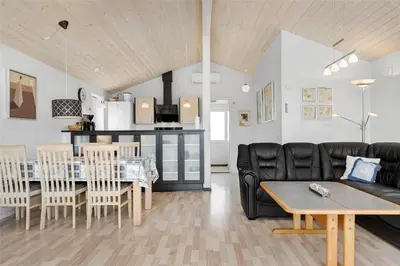 a living room with a couch and a table at 618-Thisted-Fiskervej-82 in Thisted