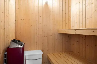 a sauna with a toilet and a trash can at 165-Thisted-Laksevej-5 in Thisted