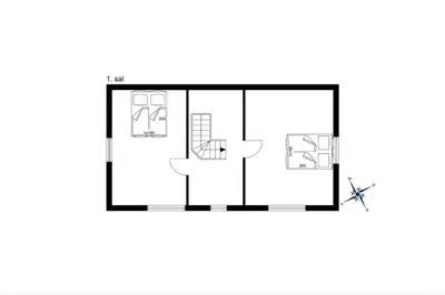 a drawing of a floor plan of a house at 641-Snedsted-Istrupvej-21-C in Snedsted