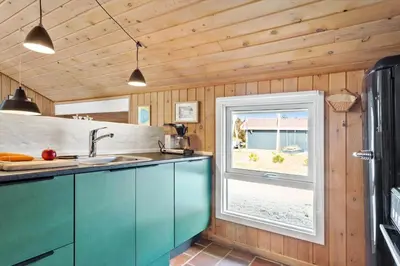 a kitchen with a sink and a window at 504-Thisted-Nordsovej-206-C in Thisted