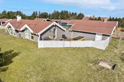 an aerial view of a house with a fence at 504-Thisted-Nordsovej-206-C in Thisted