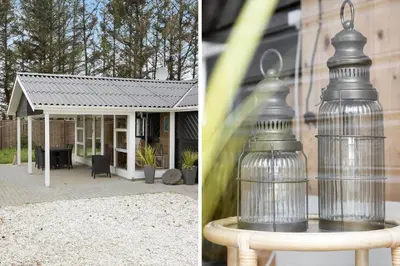 a large glass jar sitting on top of a wooden table at 862-Thisted-Nordsovej-162 in Thisted