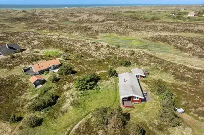 an aerial view of a house on a field at 651-Snedsted-Somaerkevej-50 in Snedsted