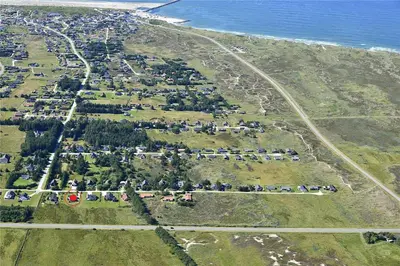 an aerial view of an island with a group of people at 512-Thisted-Sotungevej-4 in Thisted