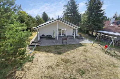 an aerial view of a house with a backyard at 879-Thisted-Pighvarvej-3 in Thisted