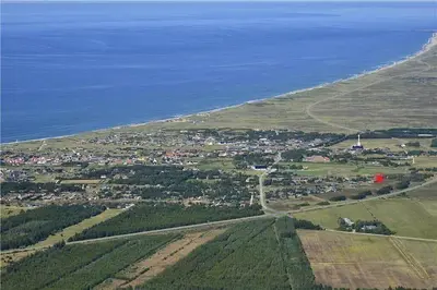 an aerial view of a town next to the ocean at 991-Thisted-Liusborg-Sti-23 in Torsted