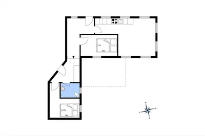 a floor plan of a small house at 459-Snedsted-Istrupvej-48 in Snedsted