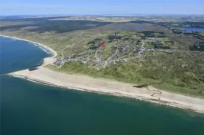an aerial view of an island in the ocean at 222-Thisted-Nordsovej-57 in Thisted
