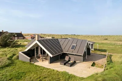 an overhead view of a house in a field at 603-Vestervig-Magevej-13 in Vestervig