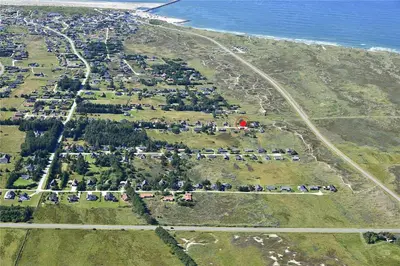 an aerial view of an island with a group of animals at 215-Thisted-Tunvej-29 in Thisted