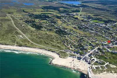 an aerial view of a town next to the ocean at 125-Thisted-Fiskervej-7 in Thisted