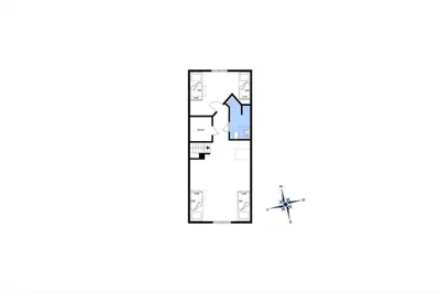 a floor plan of a house with a staircase at 125-Thisted-Fiskervej-7 in Thisted