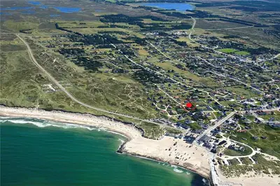 an aerial view of a town next to the ocean at 744-Thisted-Orredvej-26 in Thisted