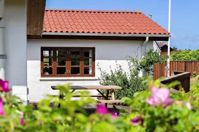a picnic table in front of a house at 787-Thisted-Nordsovej-38 in Thisted