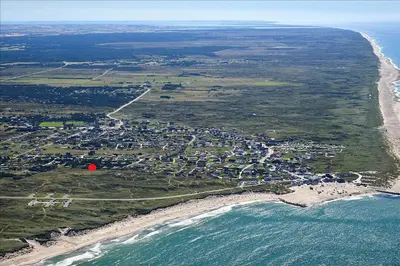 an aerial view of a town next to the ocean at 151-Thisted-Havbovej-39 in Thisted