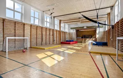 a room with a soccer ball and a goal at Pet Friendly Home In Spøttrup With Wifi in Spottrup