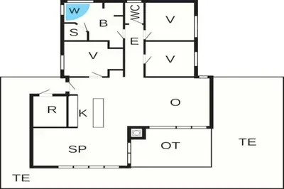 a floor plan of a house at 10 person holiday home in Brovst-By Traum in Brovst