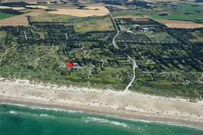 an aerial view of a beach and the ocean at LK1054-Lokken-Lottesvej-22 in Løkken