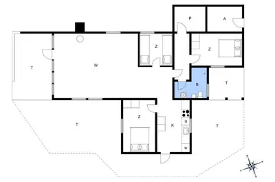 a floor plan of a house at LK2046-Lokken-Kristavej-25 in Løkken