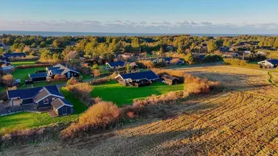 an aerial view of a home with a field at LK847-Lokken-Odavej-59 in Løkken