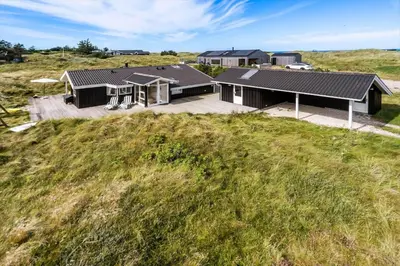 an aerial view of a house in a field at LK2065-Lokken-Rikkesvej-5 in Løkken