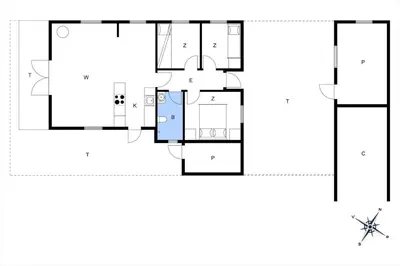 a house with a viewfloor plan at LK1955-Lokken-Laurasvej-10 in Løkken