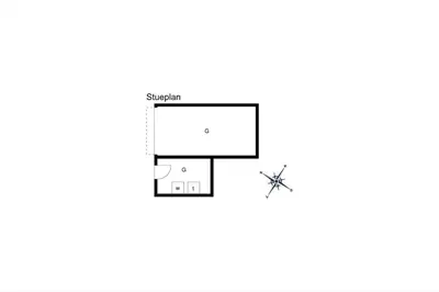 a floor plan of a tiny house with a spider at LK326-Lokken-Monasvej-31 in Løkken