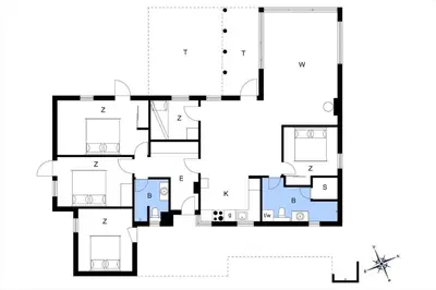 a floor plan of a house at LK1958-Lokken-Kettrup-Bjerge-Vej-78-A in Løkken