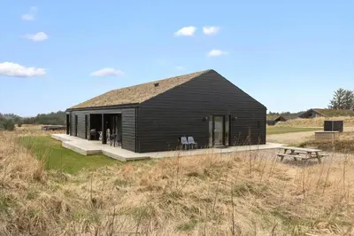 a black house in the middle of a field at BL1557-Saltum-Tolhoj-52 in Saltum