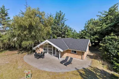 an overhead view of a home with a roof at BL1736-Blokhus-Slettevej-3 in Blokhus