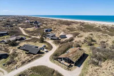 an aerial view of a house on the beach at BL771-Saltum-Egernvej-36 in Saltum