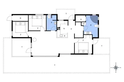 a floor plan of a house at BL512-Saltum-Trehoje-2 in Saltum
